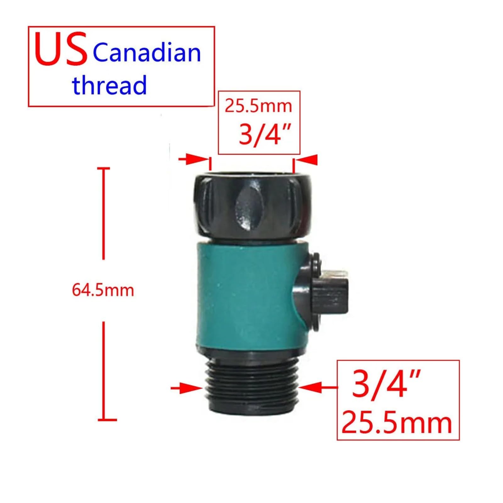 Raccordo rapido per tubo filettato maschio da 3/4 di pollice, accessori per tubi di irrigazione a goccia Euro USA da giardino (rosa) per un'irrigazione efficiente e una facile installazione