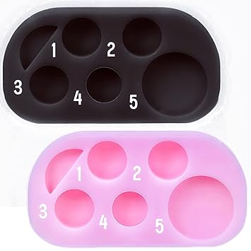 Lash Lift Brow Lamination Palette, Rapid Eyelash Eyebrow Lifting Tray, DIY Tint Mixing Tool For Perming Lashes at Home Salon Usage -1000 Applications Mini Palette Pink Black 2 pcs Set