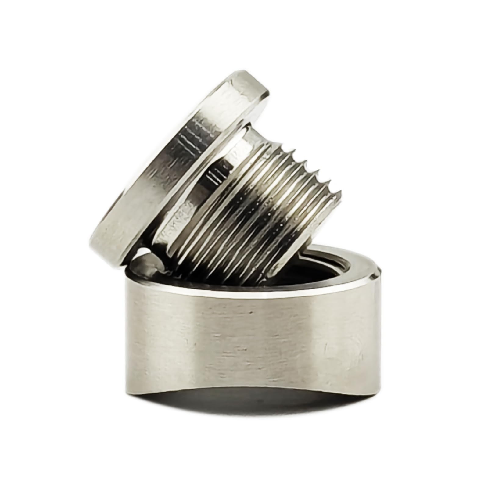 HYAT O2 Oxygen Sensor Bung, Universal 304 Stainless Steel Oxygen Sensor Mounting Bungs and Plugs, M18x1.5 Thread Oxygen Sensor Fittings Weld-in Bung, Suitable for 3 inch Pipe- 1 Bungs/1 Plugs
