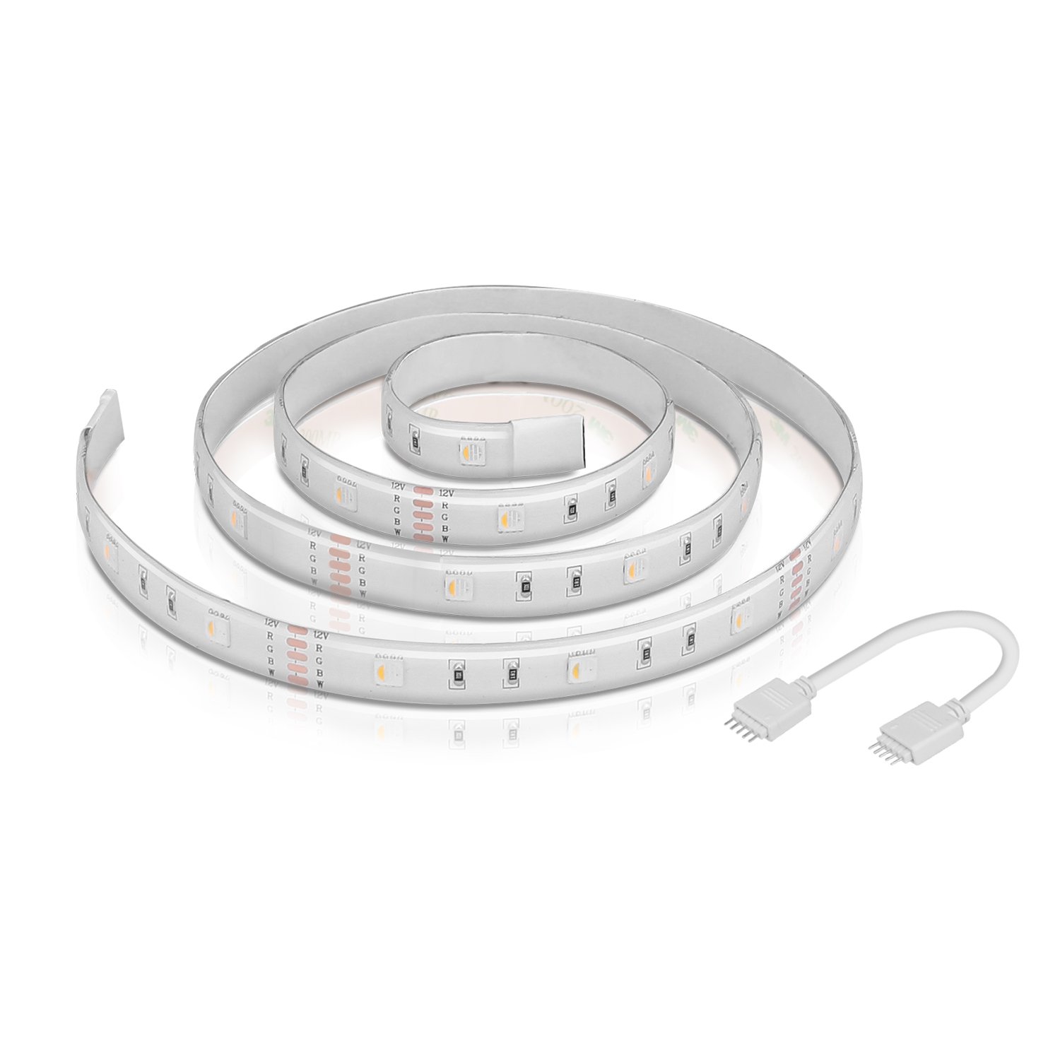 Amazon.com : Megulla Smart Wi-Fi RGBW (Warm White, 3000k) LED Light Strip  Expansion Kit with App Control, Dimmable and Set Schedules, 40inch, IP65  Waterproof, Compatible with Amazon Alexa and Google Assistant :