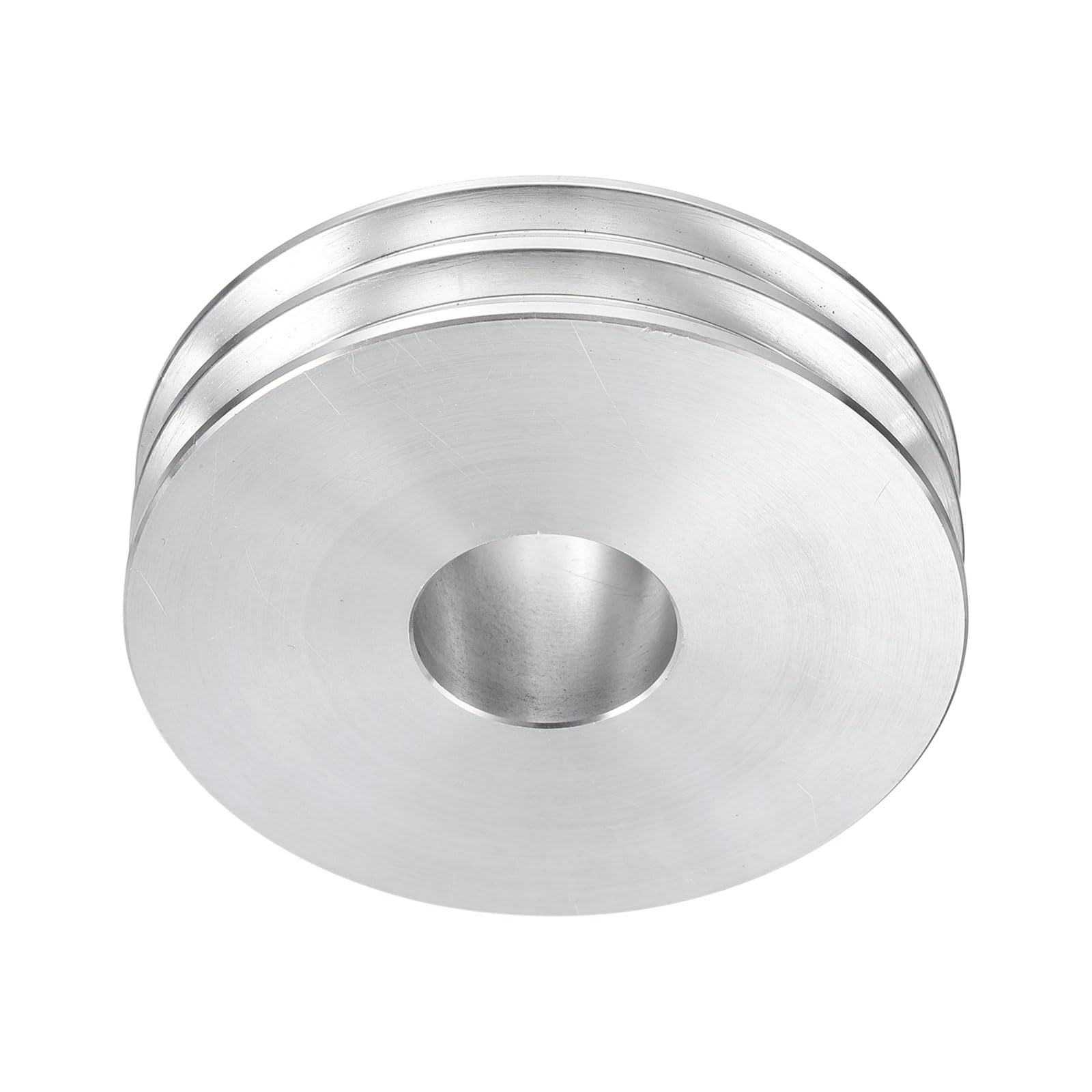 QUARKZMAN V-Typ Riemenscheibe 25mm Bohrung 80mm Außendurchmesser Doppelrillen Aluminiumlegierung Keilriemenscheibe für Motorwellen-Bohrmaschine 6mm(1/4") PU-Formgürtel