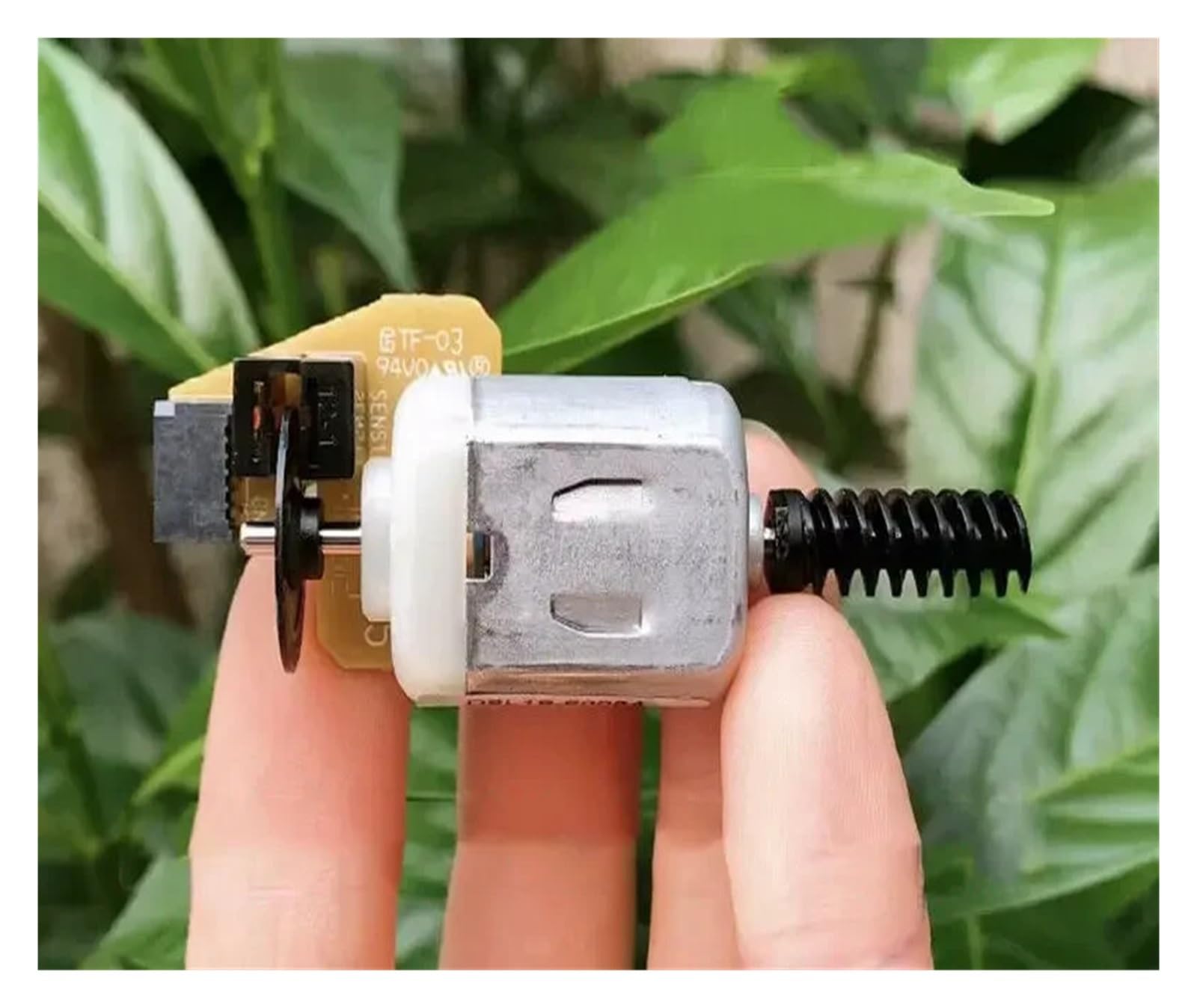 HSMQUBDBX 130 Carbon Brush Electronic Starter DC 5V-12V 7000RPM Speed Encoder Worm Gear Shaft Dual Shaft Electronic Starter