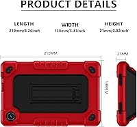 Vista 8 de Funda protectora para tablet TCL Tab 8 Plus, correa para el hombro, silicona suave y parte trasera dura, a prueba de golpes, para TCL Tab 8 Plus/TCL