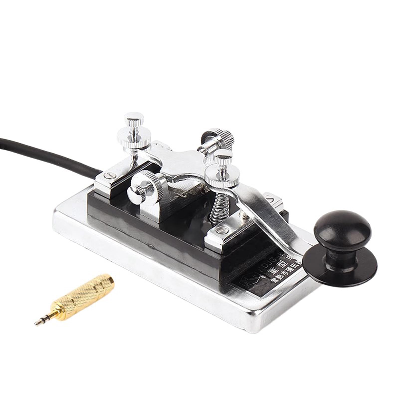 Llave de mano de acero inoxidable CW TelegraphHand para radio de onda corta para enseñanza, radio de onda corta, dispositivo de entrenamiento de llaves pesadas