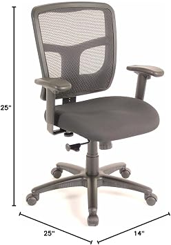 CoolMesh Synchro-Tilt Mid-Back Ergonomic Task Chair with Arms