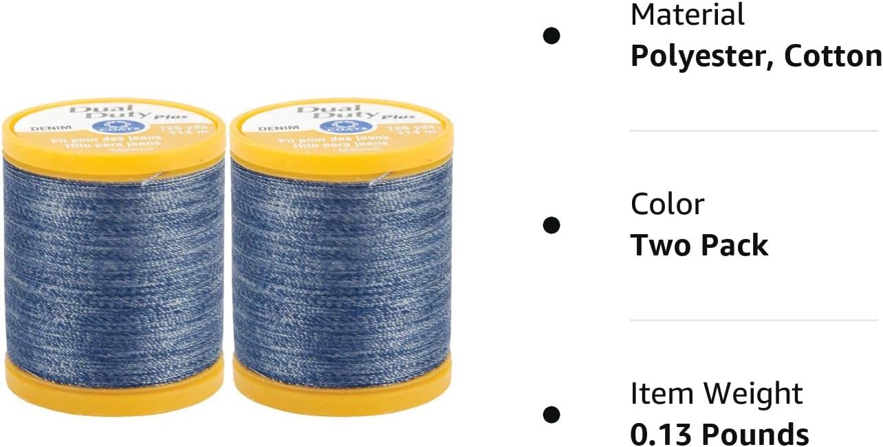 Coats & Clark Dual Duty Plus Denim 125 YD Denim Blue