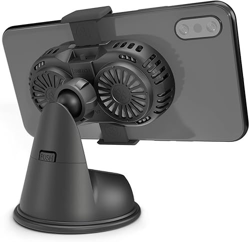 Miniatura 4 de DRIVER Soporte para teléfono celular de automóvil 2022 con ventilador de refrigeración semiconductor, dispositivo de bloqueo seguro, manos libres y