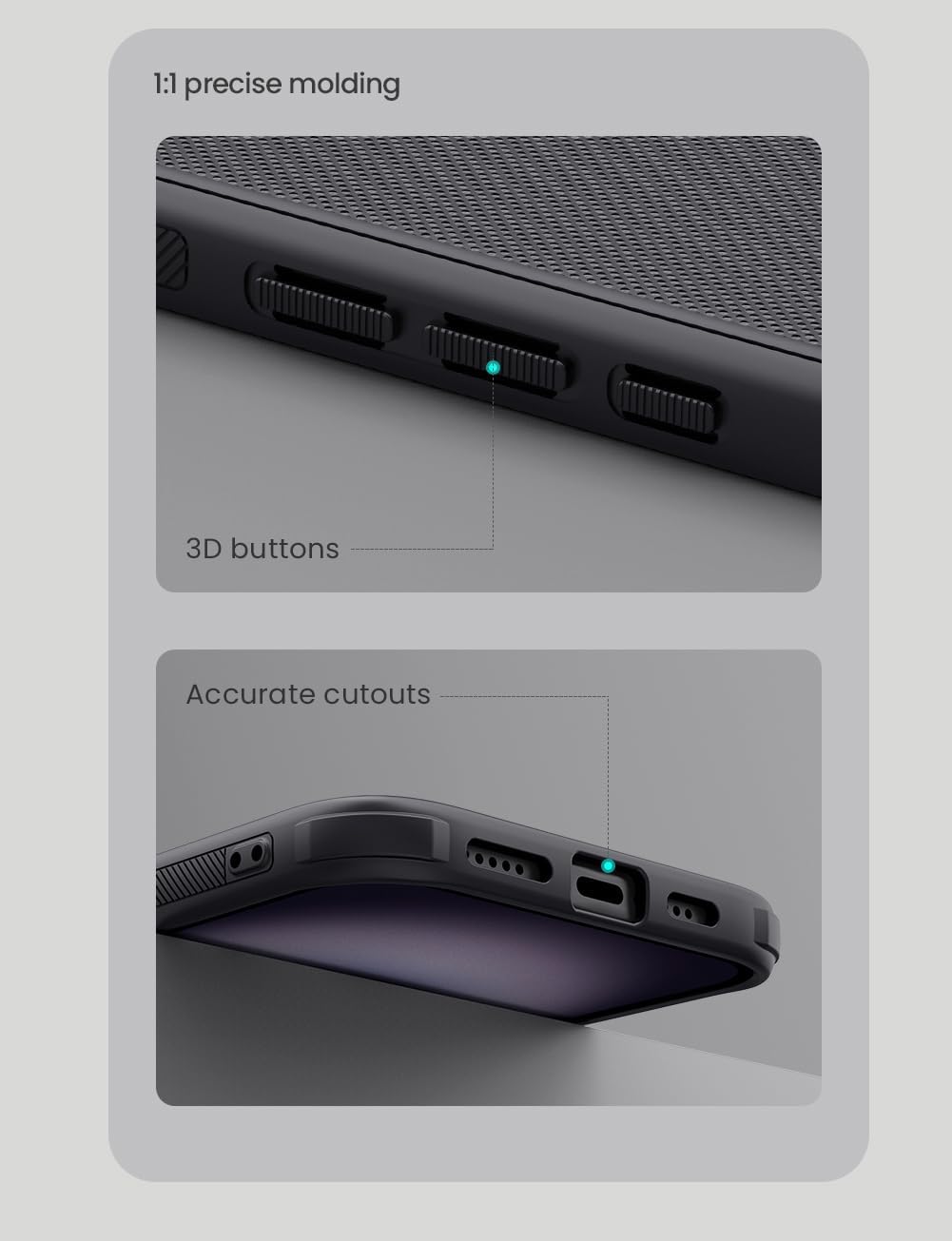 Nillkin Capa Anti Impacto Frosted Pro Compatível com iPhone 16 (Preto, iPhone 16)