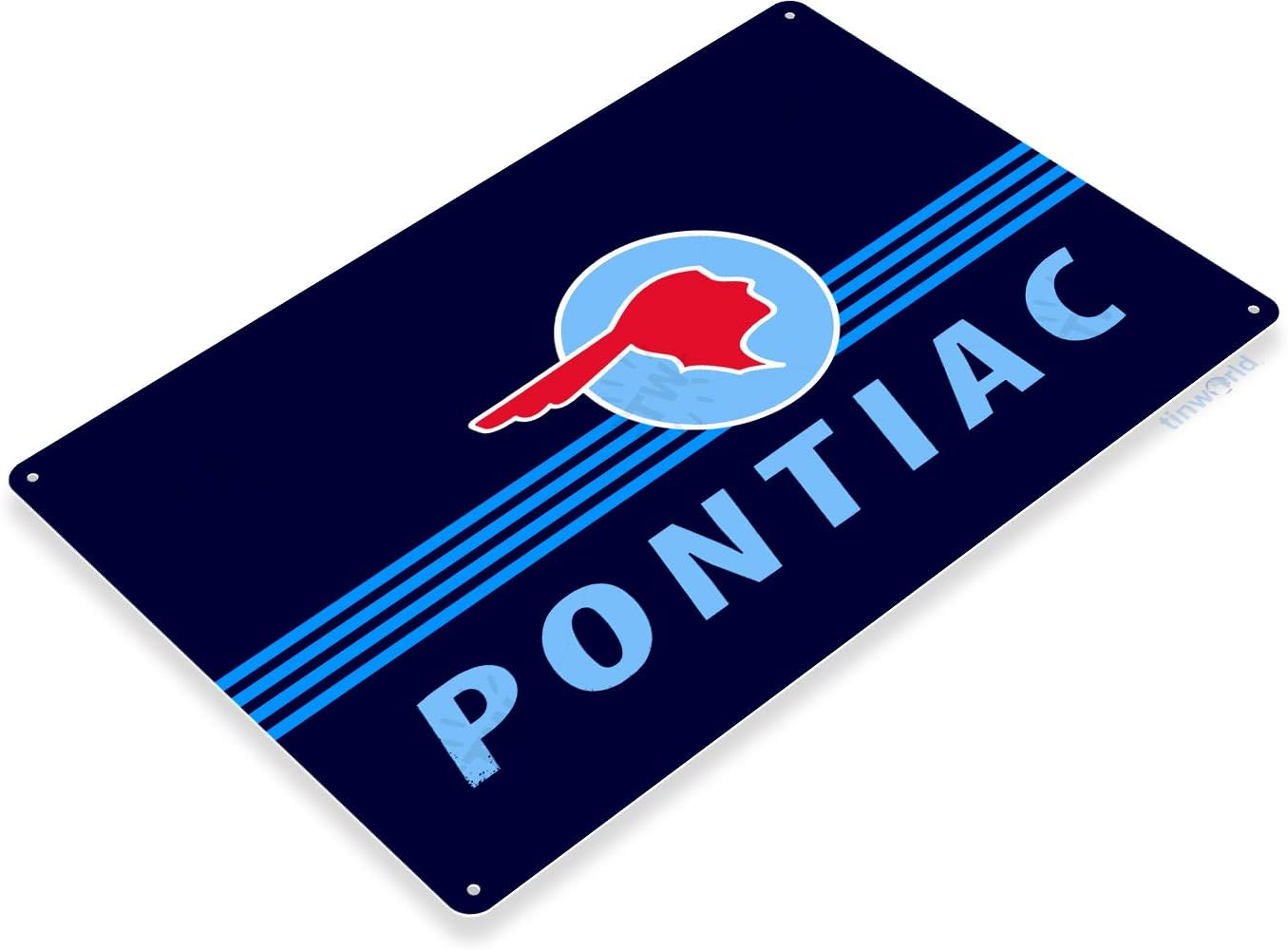 Tinworld Tin Sign: “Pontiac Retro” Metal Decor Wall Art Auto Shop Garage Cave Bar A573 image 2