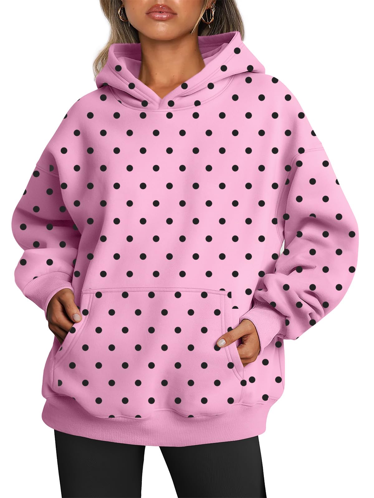 Trendy Queen Womens Hoodies Oversized Sweatshirt | Cozy Fleece Sweaters, Basic Pullover Shirts, Large Kangaroo Pocket, Seamless Daily Outfit Match