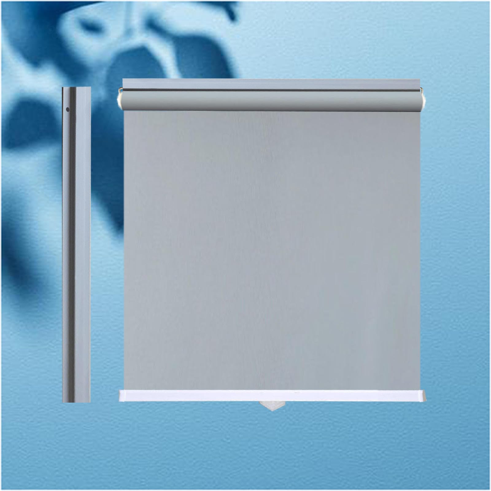Xrdbfd Grey Blackout Roller Shades For Windows, Blackout Curtains 35/50/75/90/115/130Cm, Sunshade Roller Blinds, Temporary Thermal Blinds, No Drilling,-95X125cm/37 * 49In