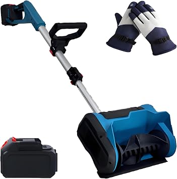 2025 Electric Snow Shovel - 600w Brushless Snow Blower Cordless, 45  Snow Throwing, 25.4cm 10in Cleaning Width & 16cm 6.3in Depth, For Winter Sidewalk Snow Removal 1battery