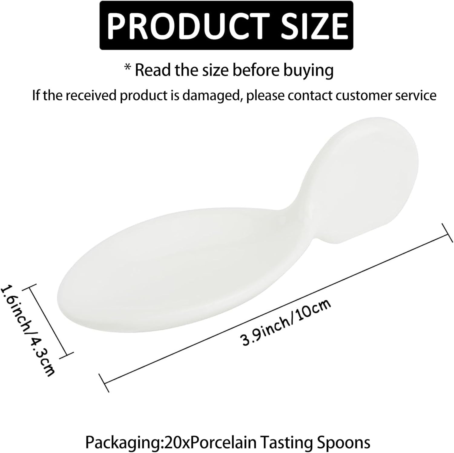 20Pcs Porcelain Tasting Spoons,Fish Shaped Caviar Sample Spoons for Tasting 3.9 x 1.6 x 1.2 inches Fish Shape Appetizer Plates,Dishwasher Safety,for Restaurant,Birthday Wedding Party,Cakes,Dessert