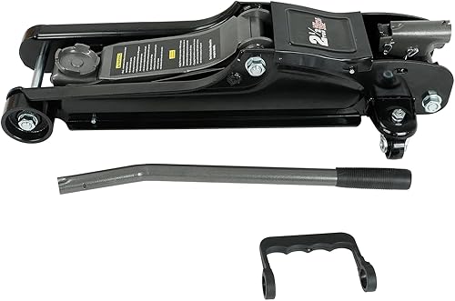 Gato de piso de elevación de alto perfil bajo de 2,5 toneladas (5,000 libras) de aluminio y acero para cambio de neumáticos para automóviles de