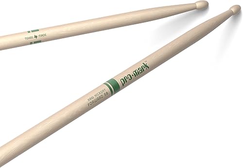 Miniatura 35 de ProMark Classic Forward 7A Raw Hickory Baquetas, punta de madera ovalada, un par