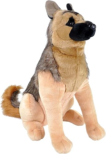 WILD REPUBLIC Perro jumbo, pastor alemán, animal de peluche, 30 pulgadas, regalo para niños, juguete de peluche, relleno de botellas de agua