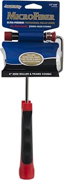 Arroworthy Microfiber Mini Roller Cover and Frame Combo, 4" x 11", 3/8" Nap