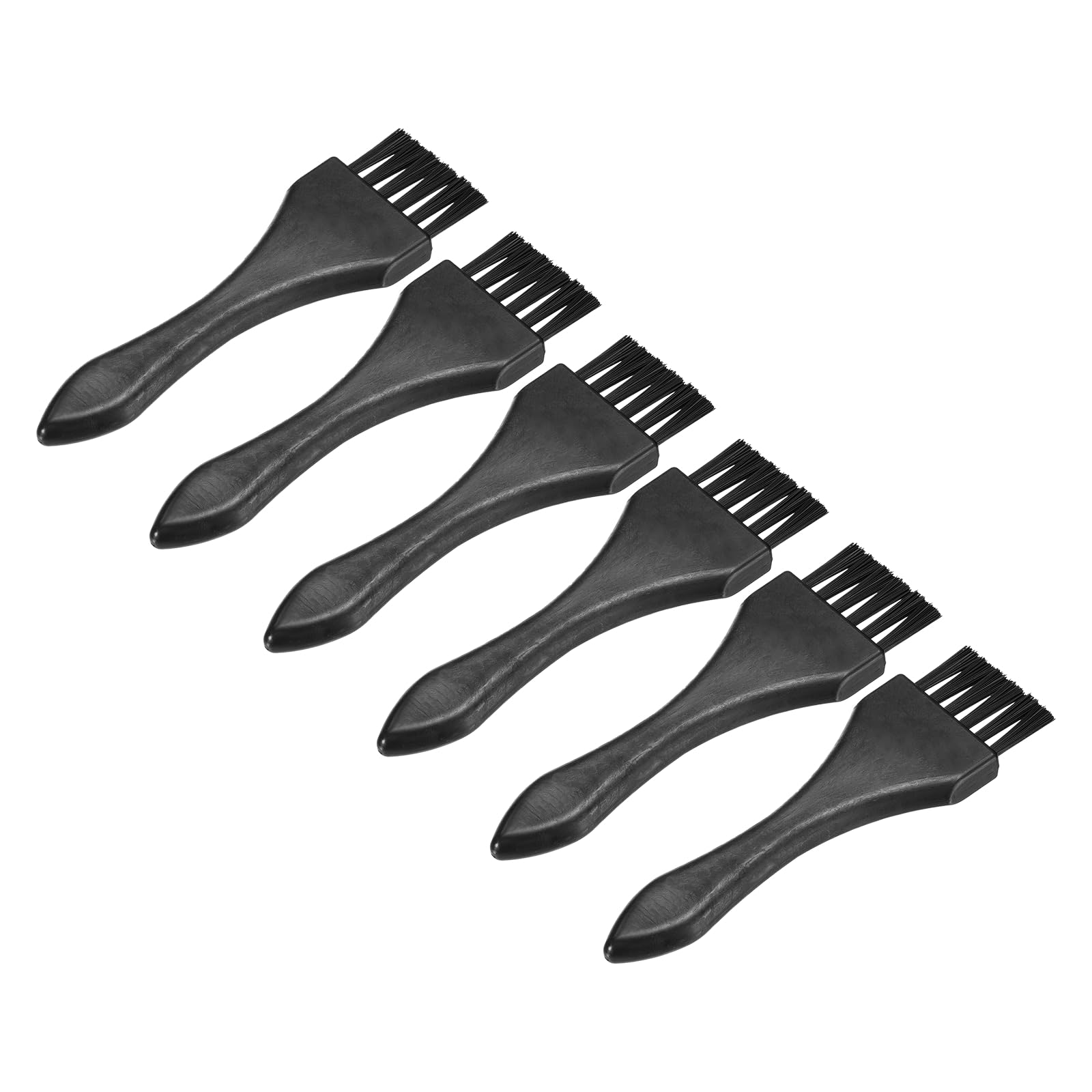 QUARKZMAN 6Pcs Spazzola Antistatica 25x39mm Manico PP Portatile Nylon Spazzole Pulizia ESD Antistatiche Per Elettronica Tastiera Computer, Nero
