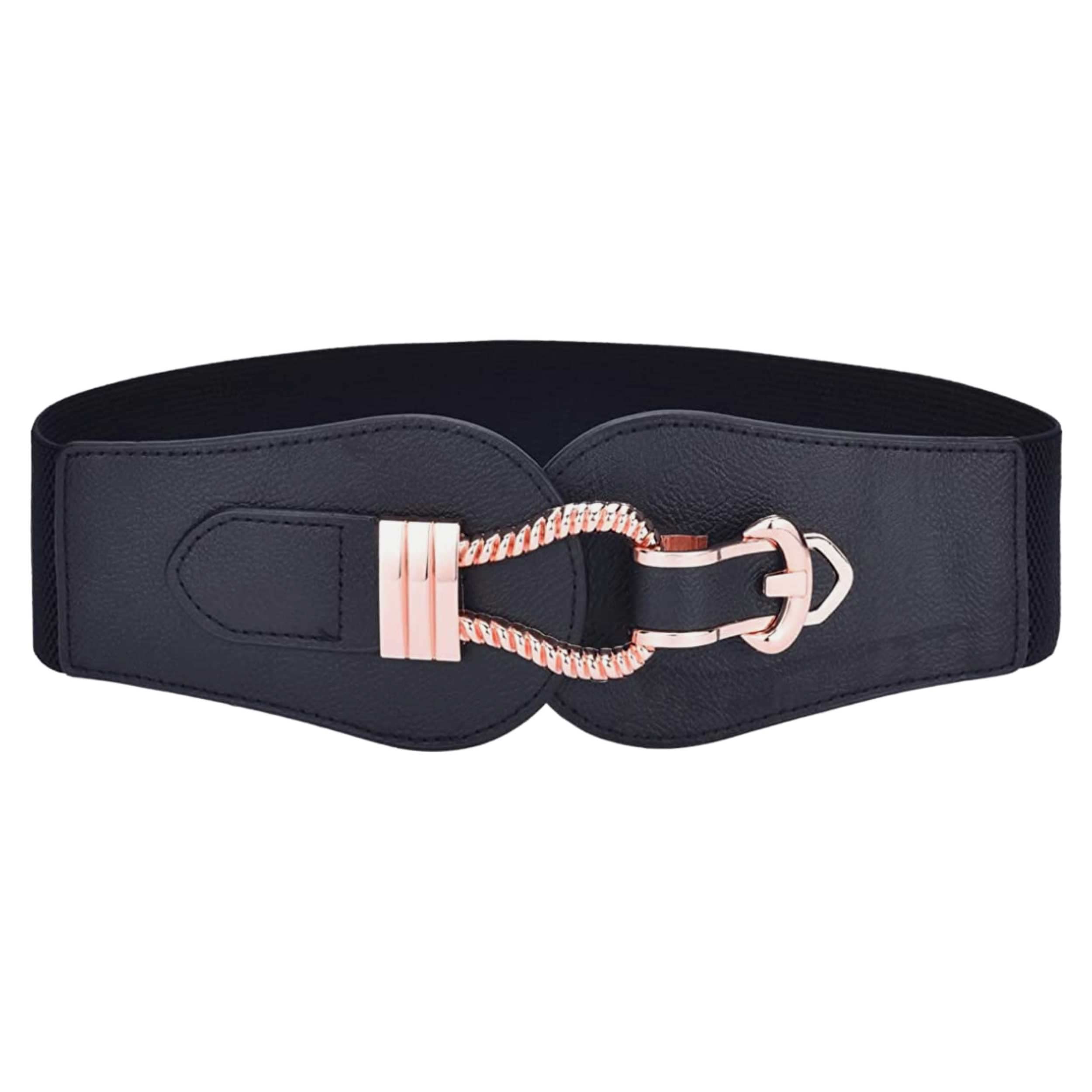 Elastic Fabric Waist Belt for Women Dresses Elegant Design Stretchy Ladies Belt for Saree Girls Jeans - Free Size (LD008_P)-image-38
