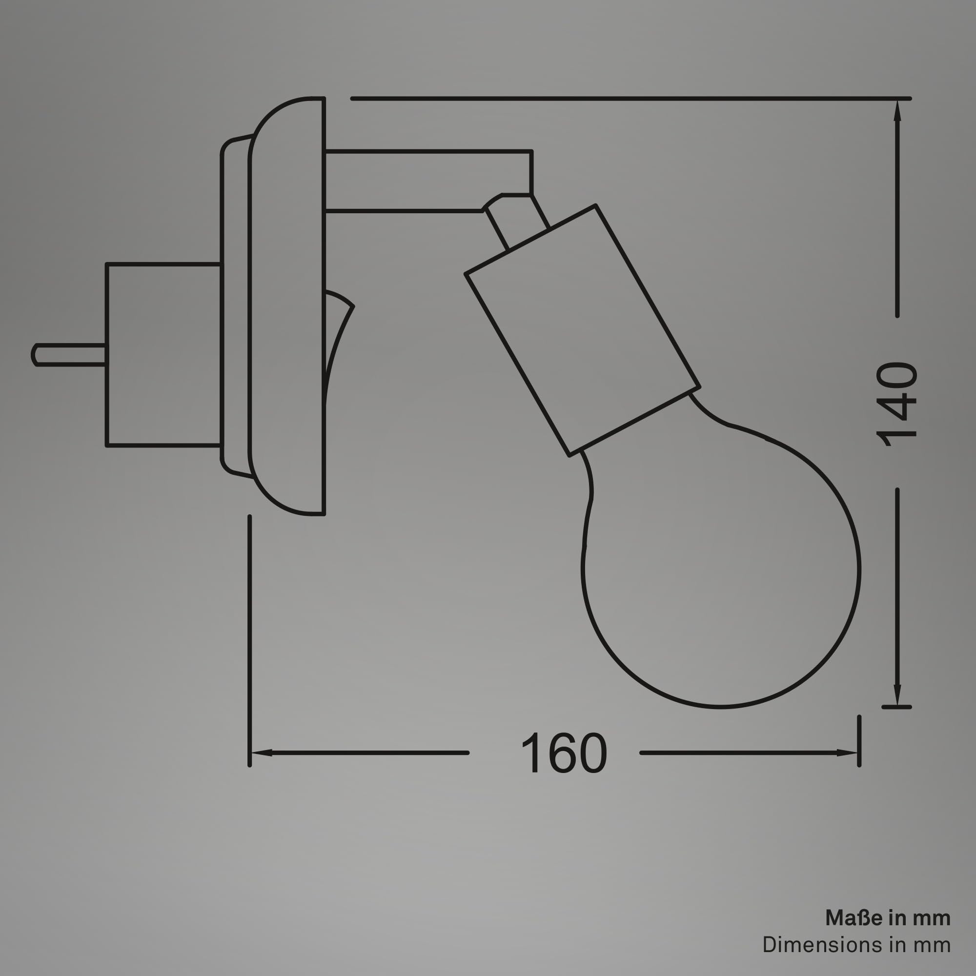 BRILONER - Wandleuchte innen mit Schalter, schwenkbar, E27 Fassung, Steckdosenlicht, Steckerleuchte, Leselampe, Wohnzimmerlampe, Wandlampe, Flurlampe, Wandbeleuchtung, 9,5 x 6,7 x 7,8 cm, Beige