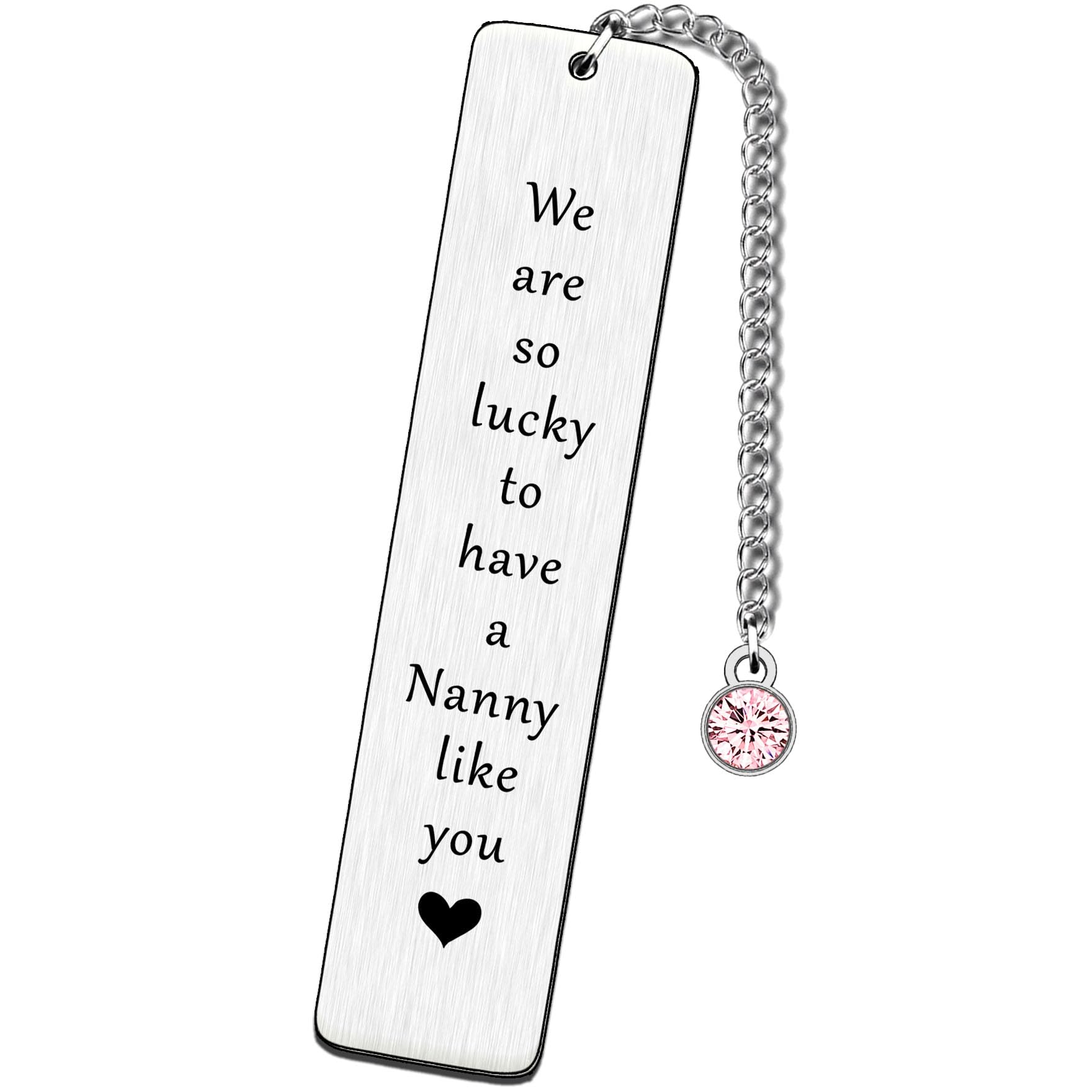 TTOVEN Nanny Bookmark from Grandchildren - Mother's Day Gift, Silver