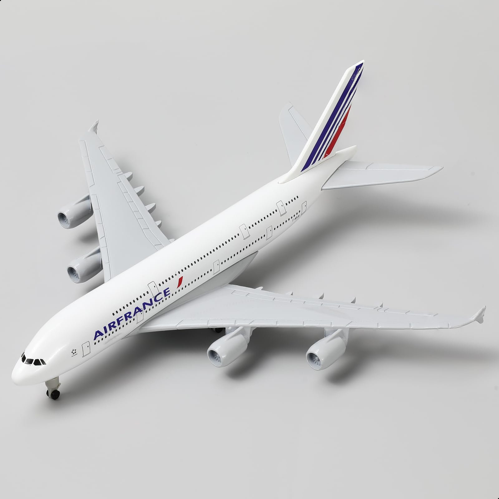 QIYUMOKE 1/300 Metal Plane Model for Air France A380 for Airbus A380 Model Airplane with Stand (7.5 Inch Long) Exhibition Decoration for Aviation Enthusiasts - Image 4