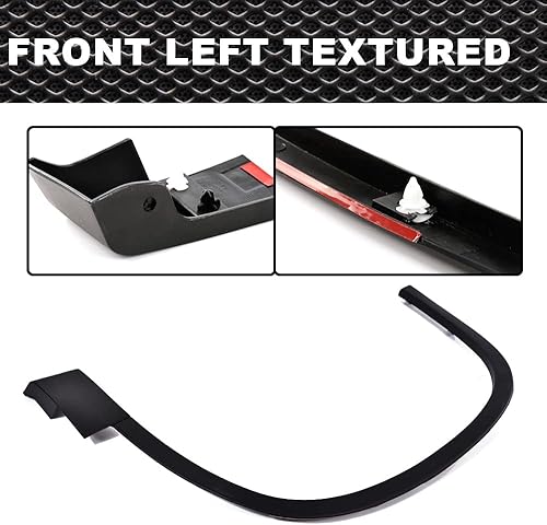 Miniatura 4 de CROSSDESIGN Guardabarros, compatible con Volkswagen Tiguan 2012-2017 delantero izquierdo texturizado plástico negro