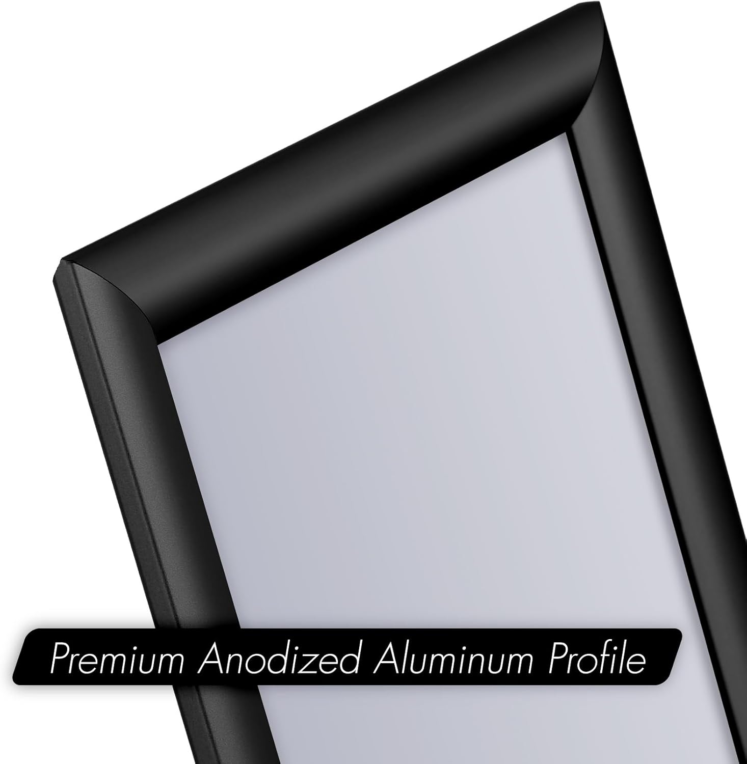 INNOVART Black Aluminum Snap Frame for Poster 16” x 24”, Front Load Snap Frame Poster with PVC Protective Film for A2 Size, Metal Picture Frame Wall Mounting, Easy Open Aluminum Display Profile