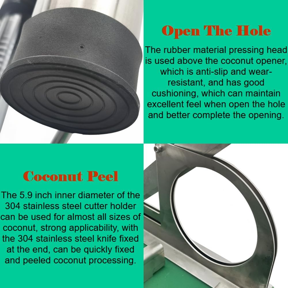 Coconut Hole Opener Peeler Machine Manual Coconut Hole Opening Machine Fresh Young Coconut Vertical Coconut Opener Tool