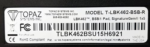 Miniatura 3 de Topaz T-LBK462-BSB-R SignatureGem Signature Pad Renovado