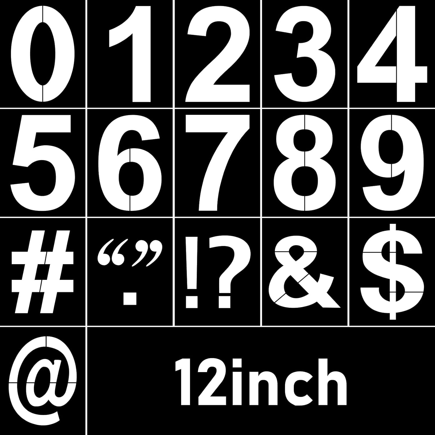 12 Inch Large Number Stencils Symbol Numbers Stencils