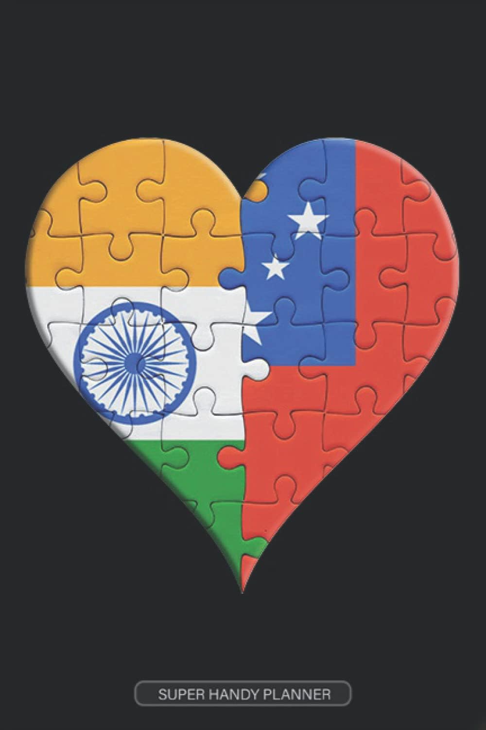 Planner: Indian Samoan Flag United Heart Jigsaw Puzzle Flags Of India Samoa