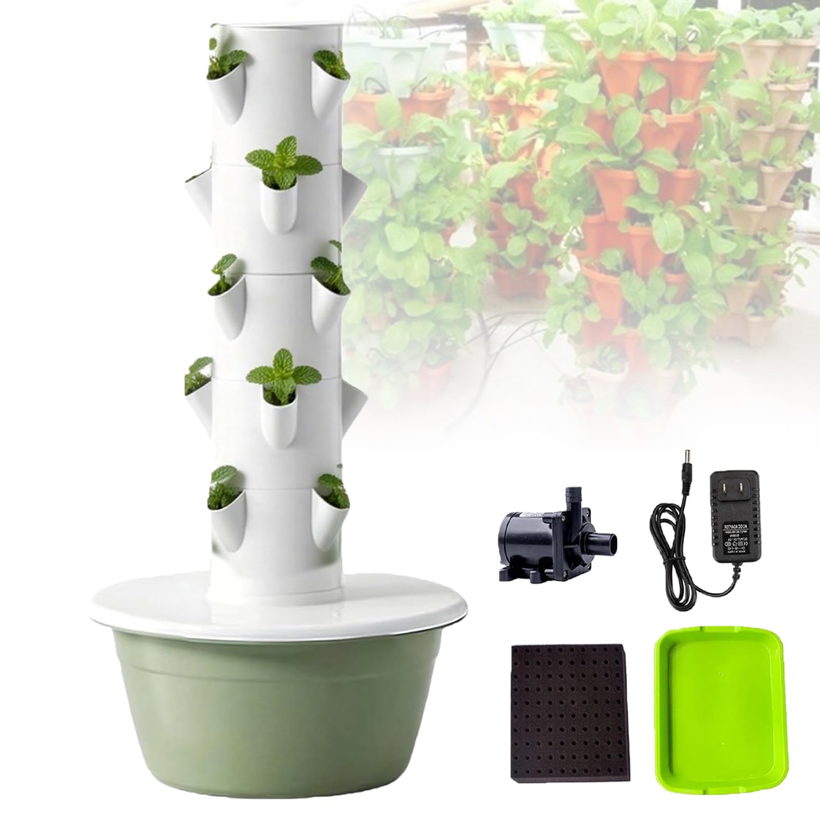 Vertical Hydroponic Grow Tower for Growing Fruits, Aeroponic Tower Planter for Fruits and Vegetables, Smart Home Hydroponics Growing Kit for Gardening System, Soilless Cultivation 5Layer-Standard