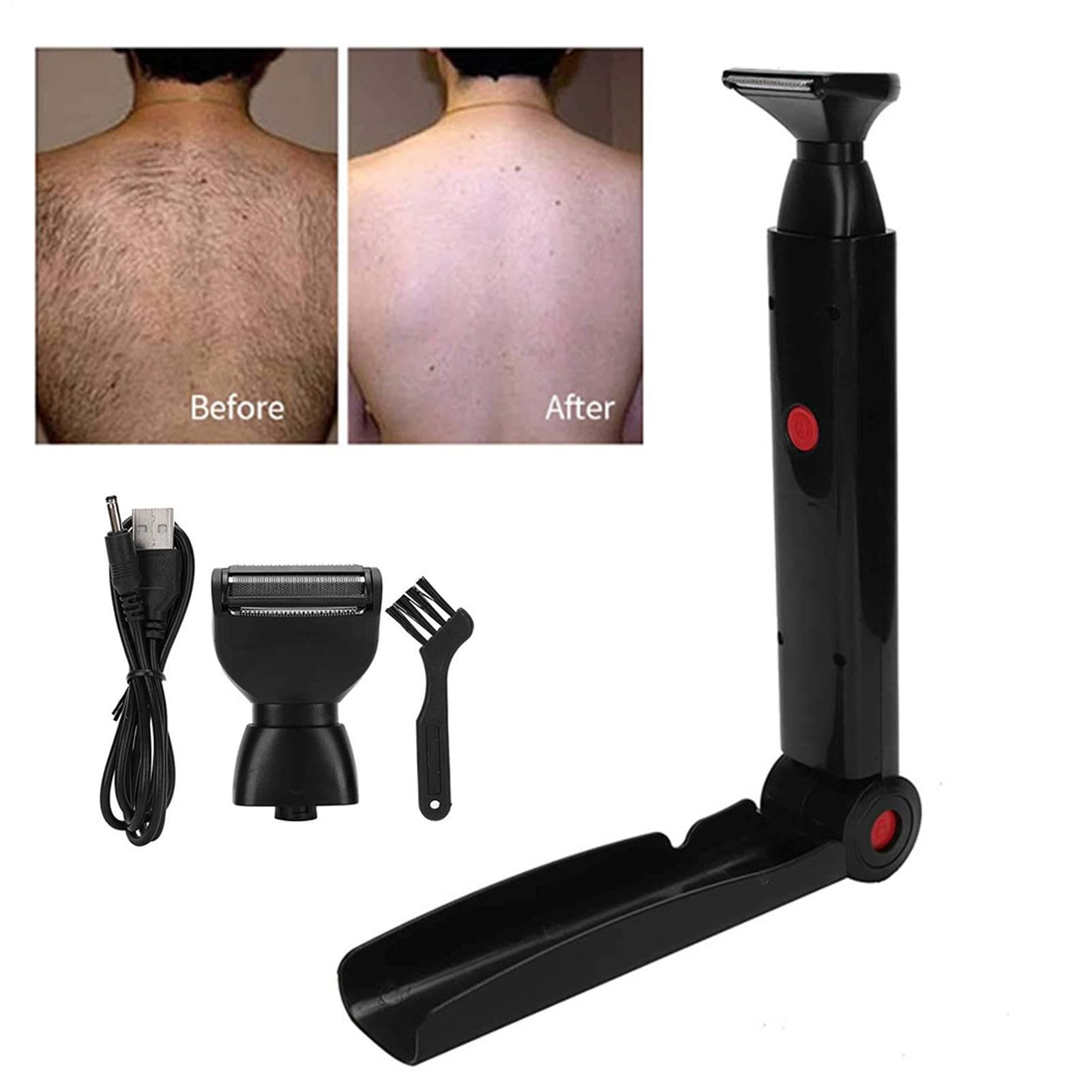 Rasoio Per La Schiena - Rasoio Elettrico Per La Rimozione Dei Della Schiena, Rifinitore Per I Del Corpo | Rasatura Corpo Pieghevole Con Impugnatura Ergonomica, Toelettatore Estensibile, Rifi