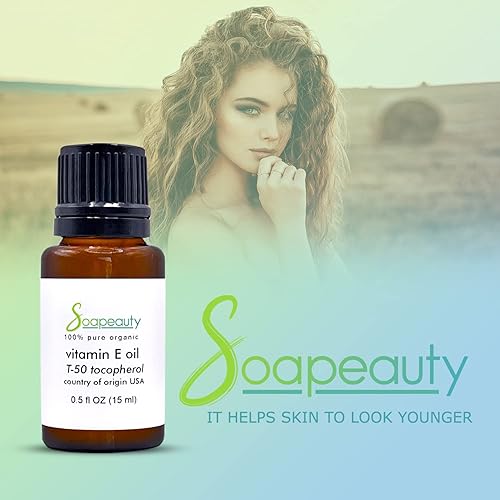 Miniatura 2 de Soapeauty TOCOPHEROL T-50 Aceite de vitamina E de primera calidad y natural, trata cicatrices, arrugas, manchas oscuras, lo mejor para cabello,