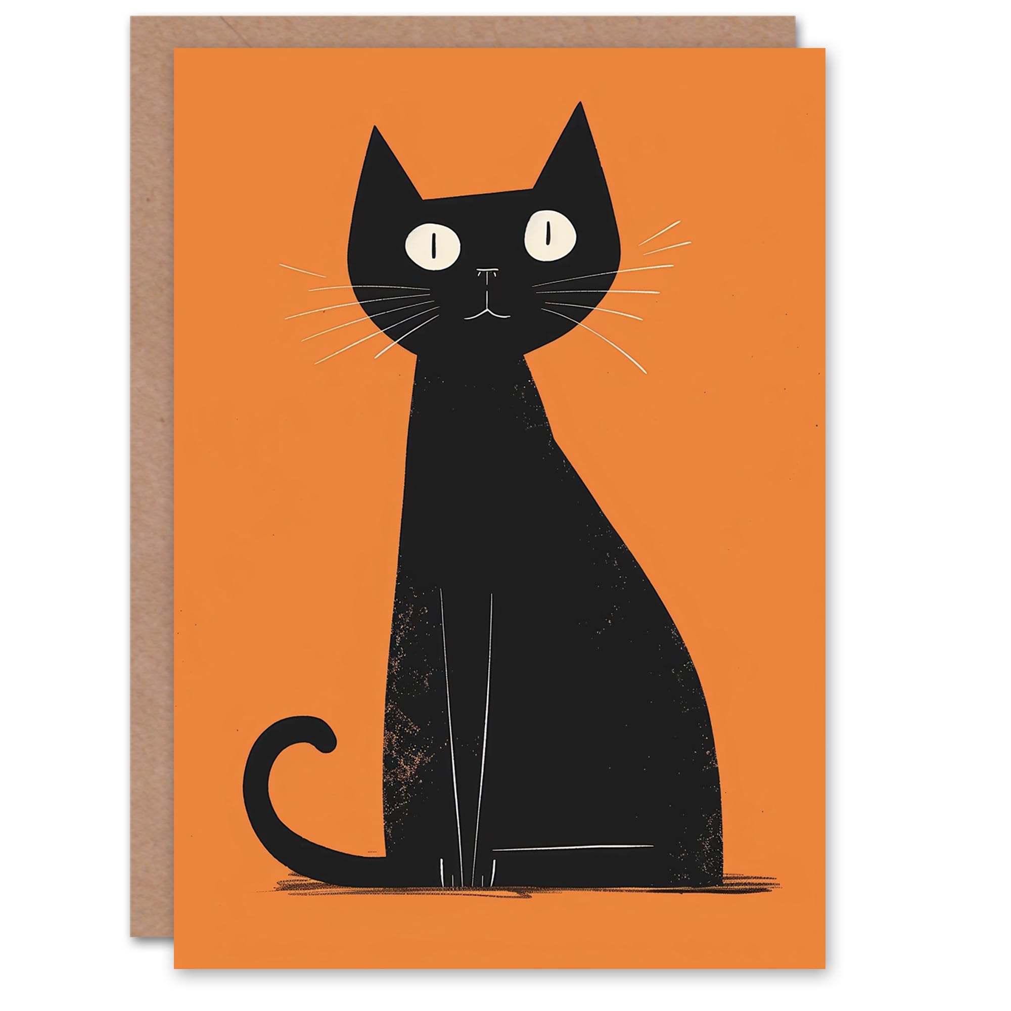 Artery8 - Greeting Card - Mid Century Modern Pet - Orange