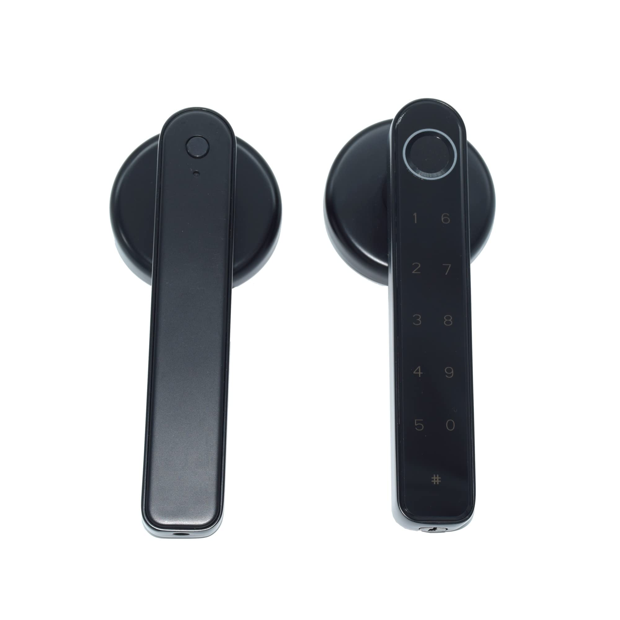 Serratura Smart, Tuya APP Remote Control Smart Fingerprint Password Lock Biometria elettrica Numero di codice Serratura a scrocco singolo con chiave ,Smart Lock Facile da Installare(Silver Tuya gatewa