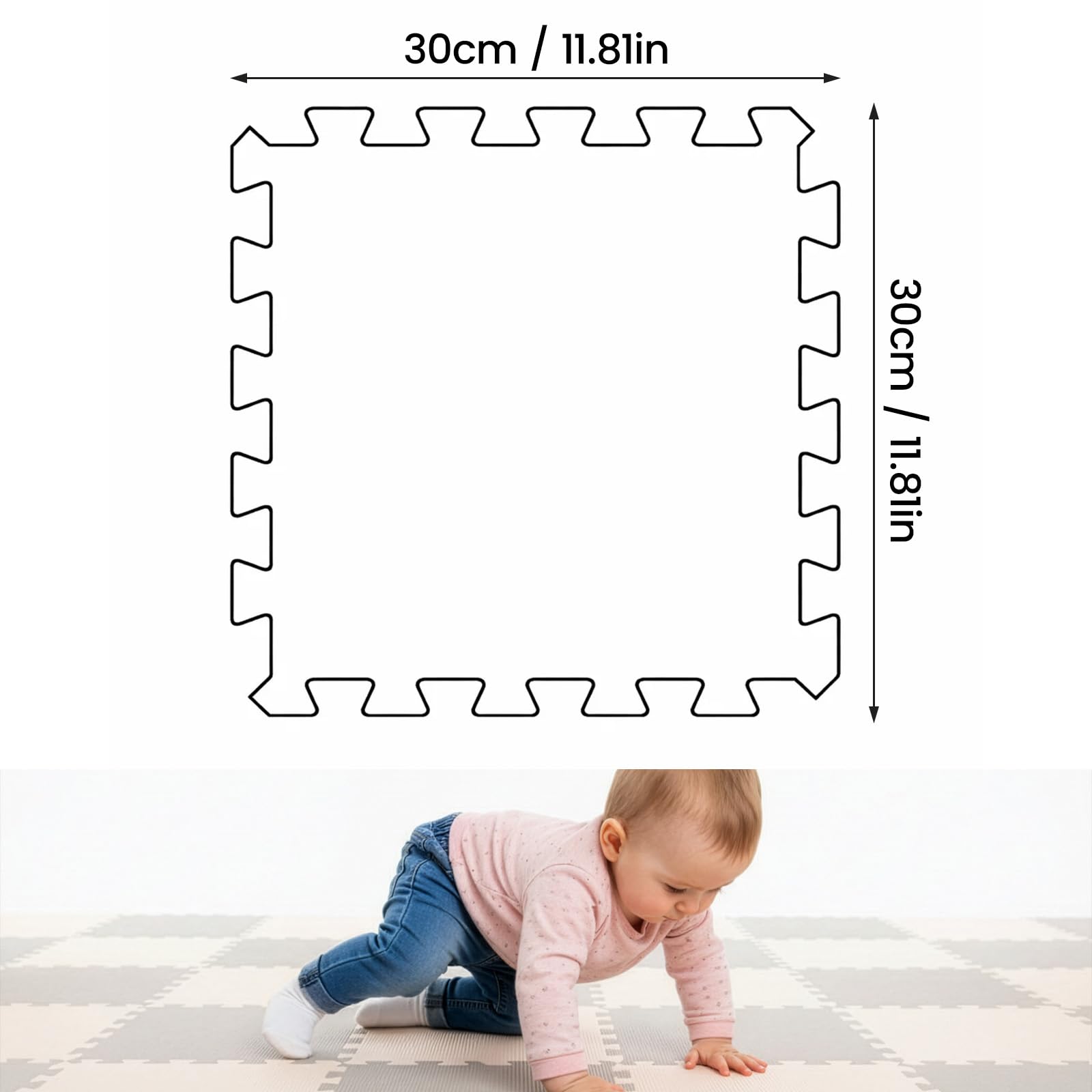 Lot de 18 Tapis de Sol Puzzle en Mousse pour Enfants – Tapis de Jeu Éducatif et Interactif 30x30 cm, Moquette EVA Antidérapante, Protection Confortable pour Enfants (Couleurs Assorties)