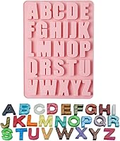 Vista 3 de 26 Cavities Alphabet crayon mold letter molds silicone alphabet mold chocolate molds silicone Large depth, easy to release and clean for Making