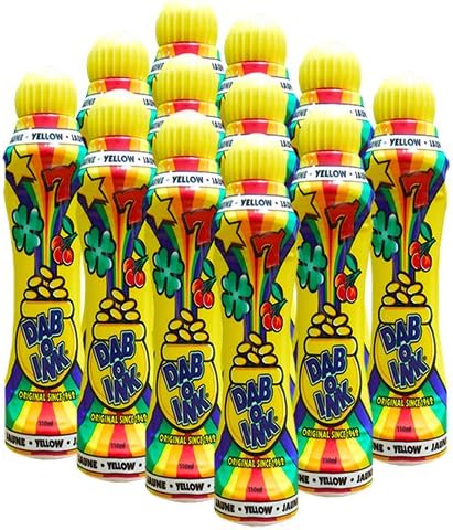 Dab-O-Ink Una docena de bingo amarillo de 4 oz Dauber