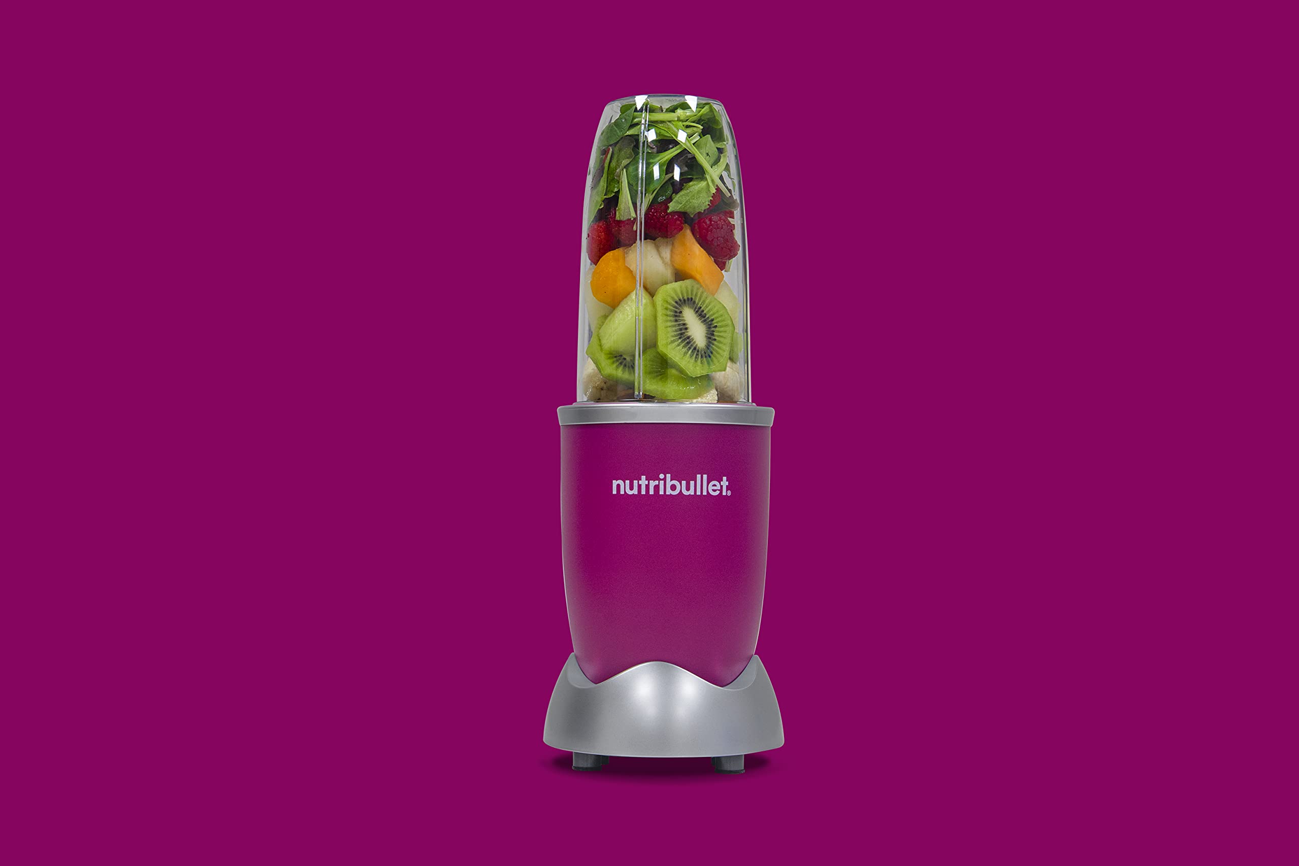 NutriBullet Pro 900 Watt - 9 teilig Extraktor set - 25.000 UpM - Nährstoff Extraktor Gesundheits Set - Smoothie Maker - EXKLUSIVE FARBE: Blütenbeere/Bloss Berry