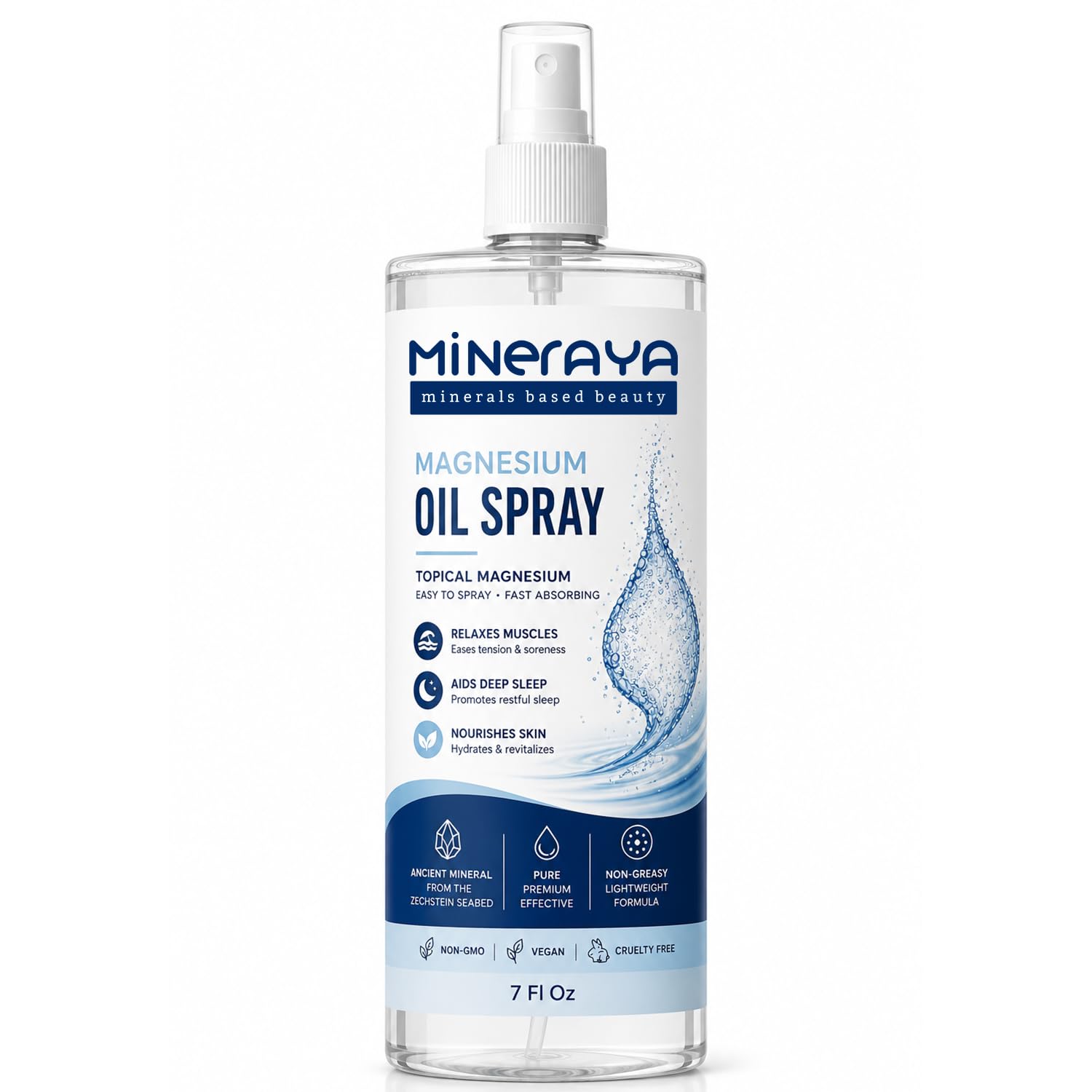 Magnesium Oil Spray for Sleep & Muscle Recovery, 7 Fl Oz 7 Fl Oz (Pack of 1) Magnesium Spray