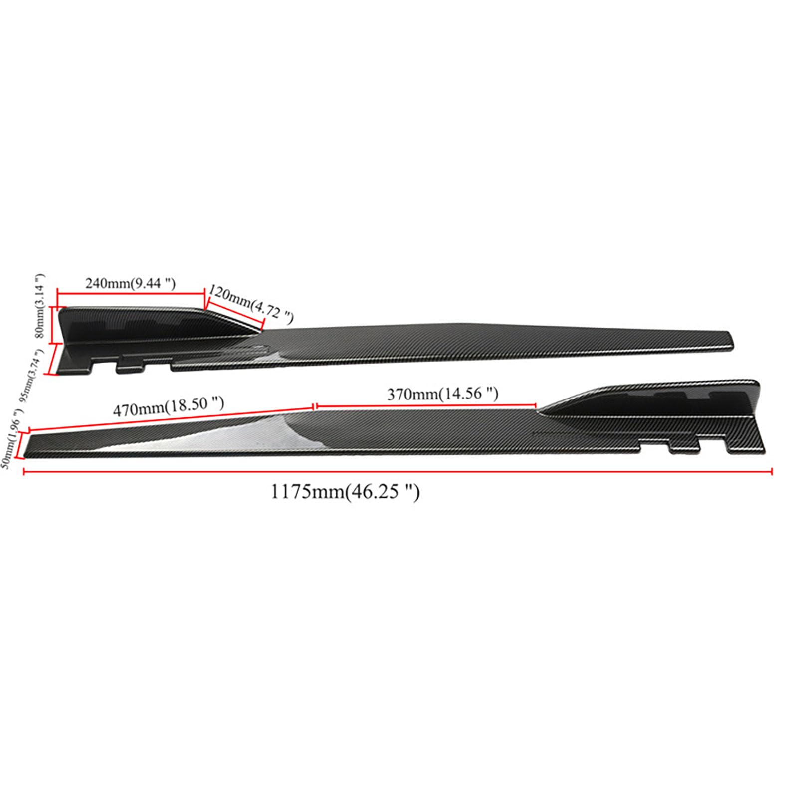 Alettoni Laterali per BMW 4 Series F32 F33 F36 G22 G23 G26, Autoveicoli Gonna Laterale AntiGraffio Accessori Auto,Carbon Fiber Color