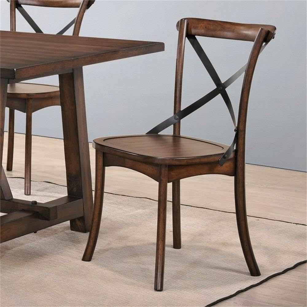 Amazon.com - Acme Kaelyn Wooden Side Chair in Dark Oak and Black