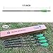 Lanneret Carbon Crossbow Bolts 17Inch Arrows Bolt Crossbolt Fletched 4 Inch Vane with Field Point (Pack of12) Green
