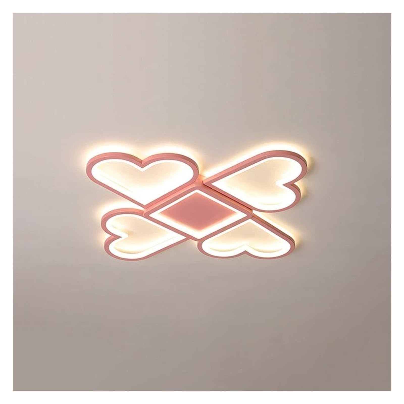 Lampe en métal haut de gamme au design de cœur bicolore