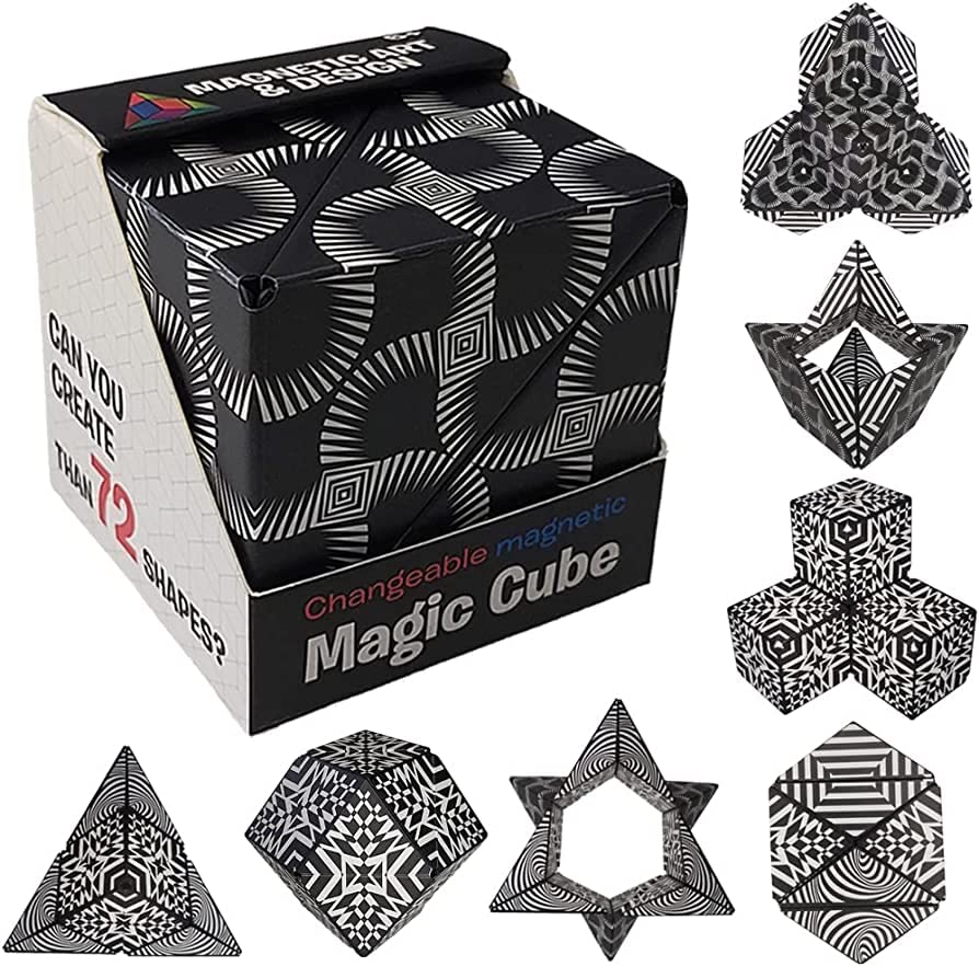 Shapeshifting Magic Cube (Black waves)