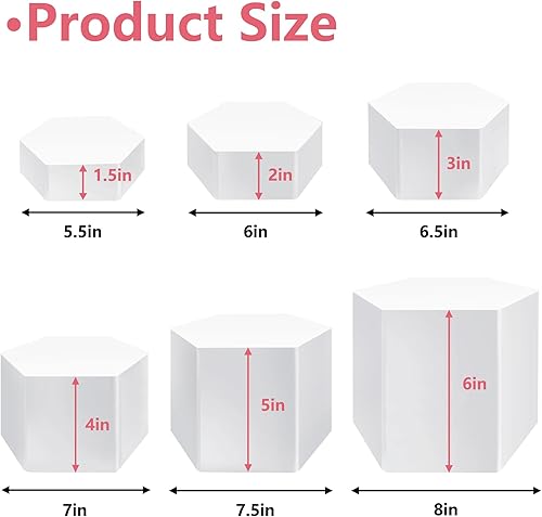 Miniatura 10 de 6 elevadores de buffet, elevadores de alimentos para mesa de bufé, elevadores de exhibición de cubos acrílicos con parte inferior hueca, soporte