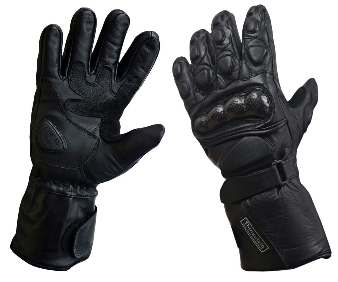 NORMAN Thermal Waterproof Motorbike Motorcycle Gloves Carbon Knuckle Protection (M)