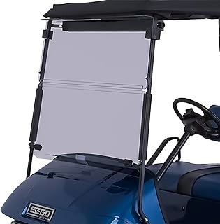 Tinted Foldable Windshield Compatible with EZGO TXT Medalist Golf Carts 1995 & Up